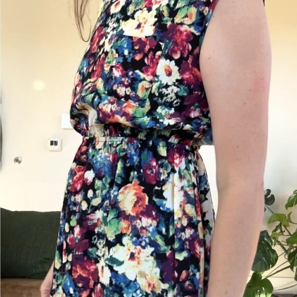 Soprano Colorful Floral Sleeveless Mini Fit And Flare Dress XS - Picture 2 of 14